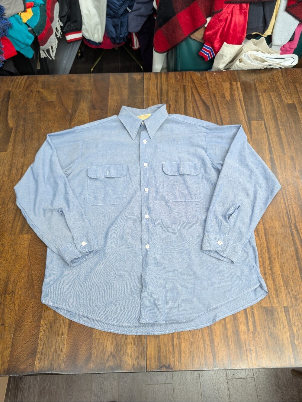 VTG Big Yank Union Made Button Up Work Shirt Mens Large